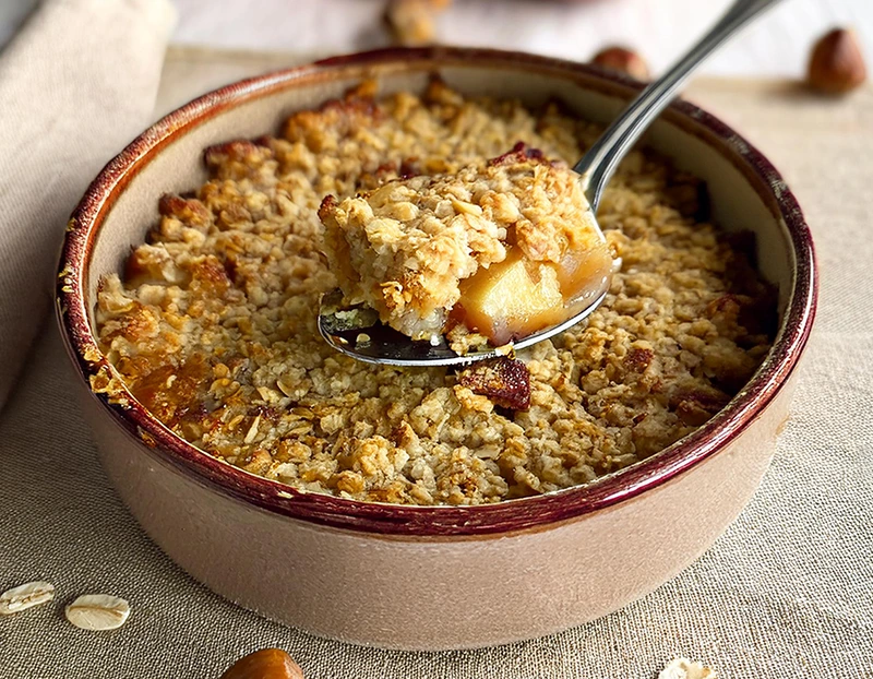 crumble flocons d'avoine healthy