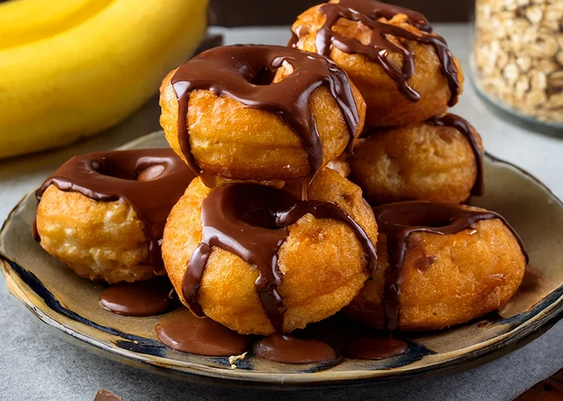 beignet banane flocons d avoine chocolat