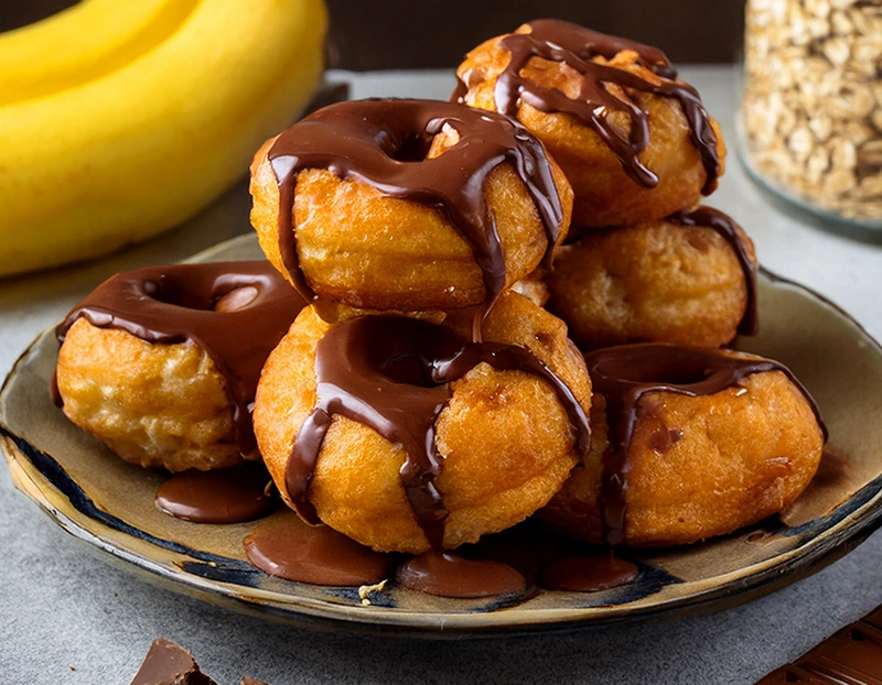 beignet banane flocons d avoine chocolat