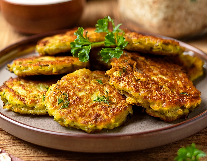 Beignets de courgettes aux flocons d'avoine