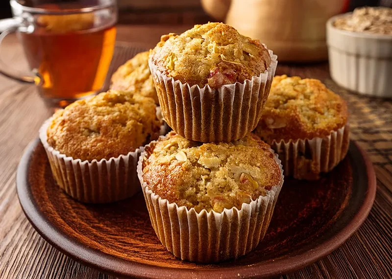 muffin flocon d'avoine compote de pomme​