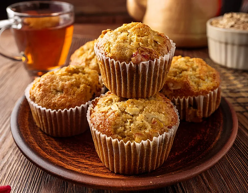 muffin flocon d'avoine compote de pomme​