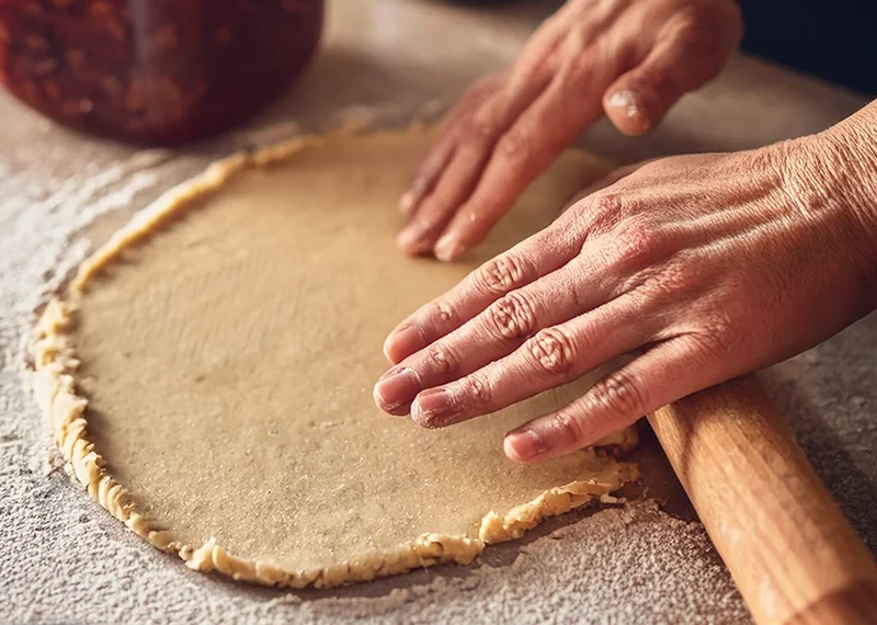 pâte à tarte flocon d'avoine compote de pomme