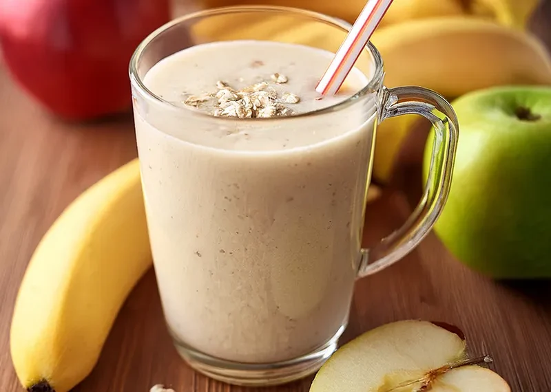 smoothie pomme banane flocon d'avoine​