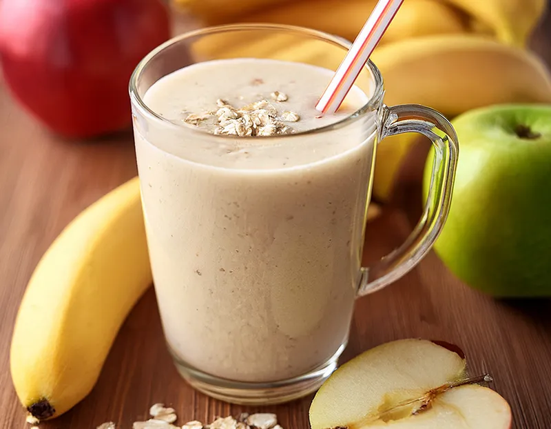 smoothie pomme banane flocon d'avoine​