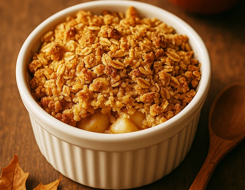 Crumble pomme flocons d’avoine