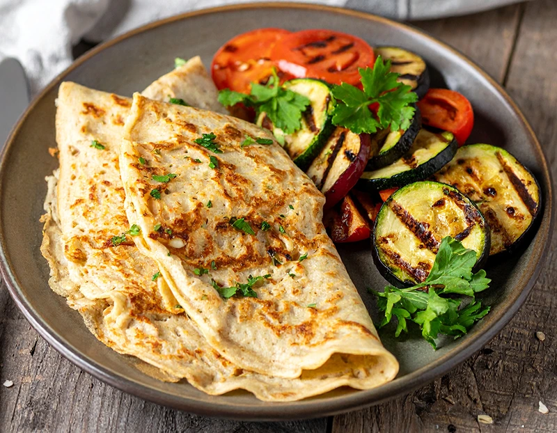 crêpe flocon d'avoine salé​