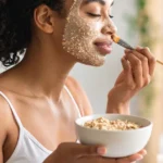 Masque flocon d'avoine peau grasse