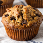 Muffins flocons d'avoine banane chocolat