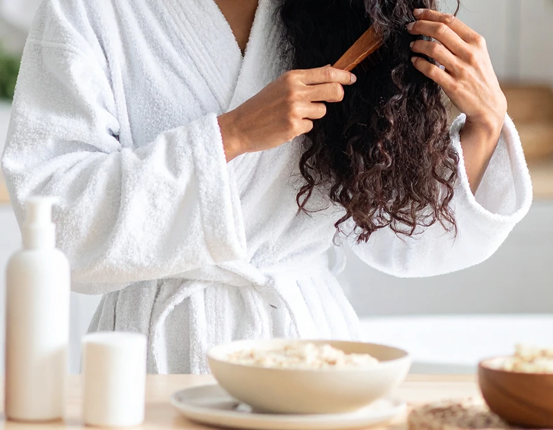 Soin cheveux flocons d'avoine