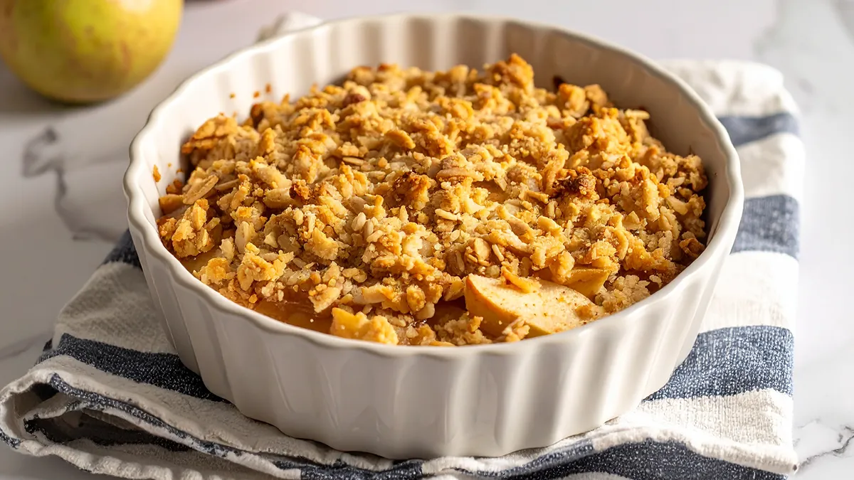 Crumble flocons d’avoine sans farine