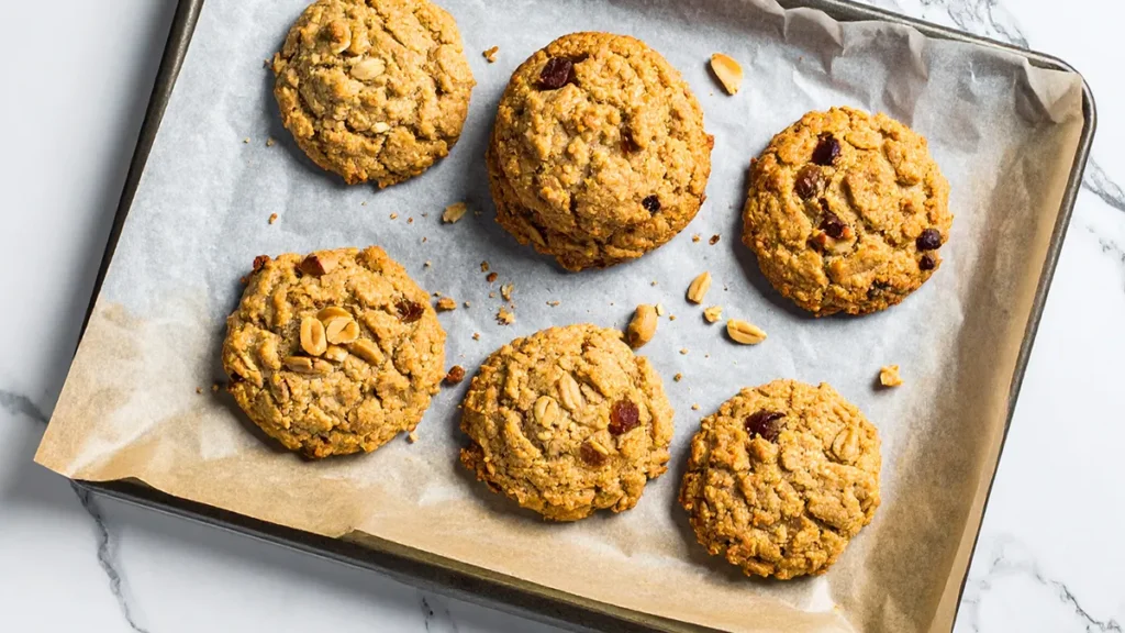 Cookies flocons d’avoine beurre de cacahuète healthy