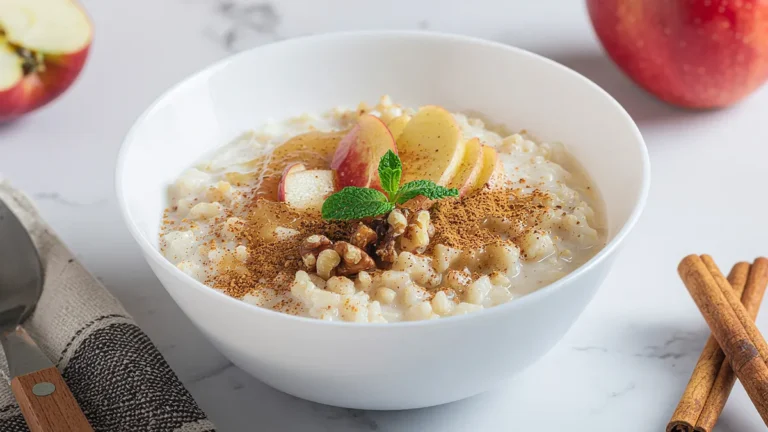 Petit déjeuner compote flocon d’avoine