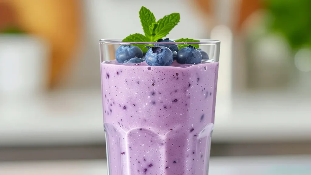 Blueberry oatmeal smoothie