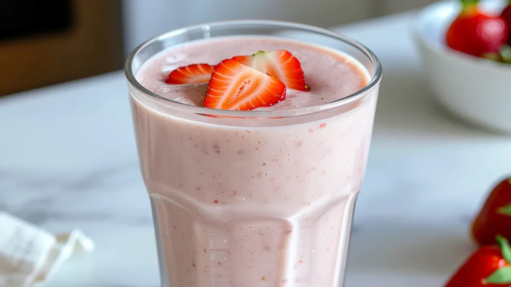 Strawberry oatmeal smoothie