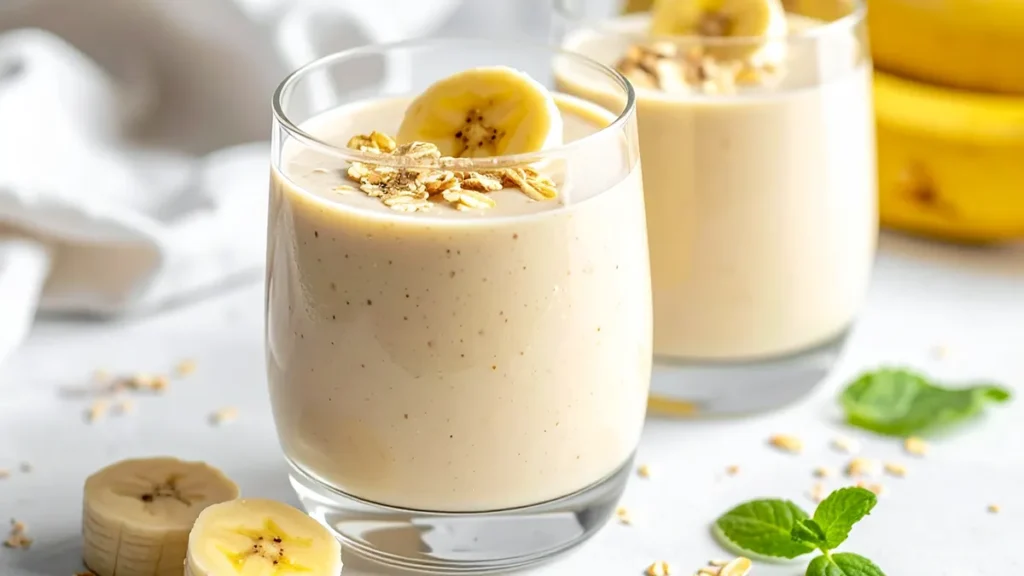 Smoothie banane flocon d'avoine minceur