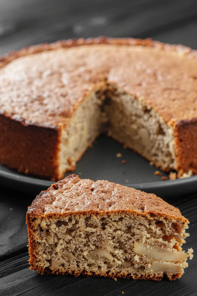 Gâteau pomme flocon d'avoine sans farine