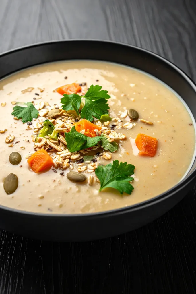 Soupe flocon d'avoine régime