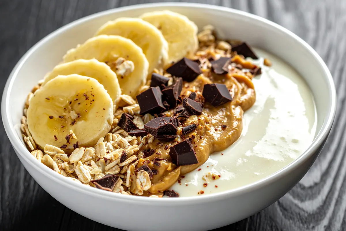 Flocon d’avoine recette matin avec de la banane
